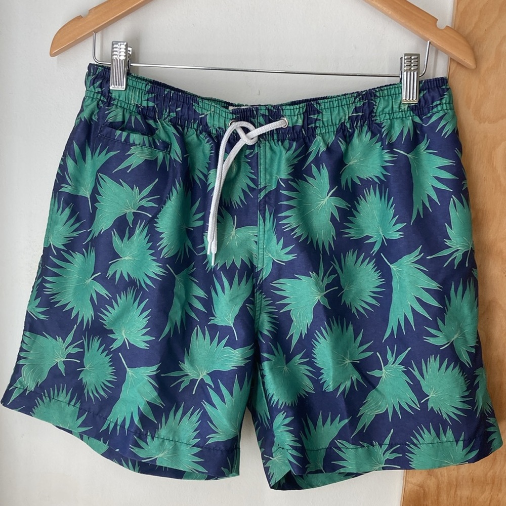 Trunks Surf and Swim Co. tropical palm leaf print swim trunks size men’s M